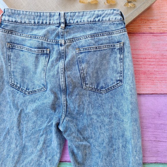 PacSun Acid Wash High Waist Cropped Mom Jeans 29 - Picture 8 of 12